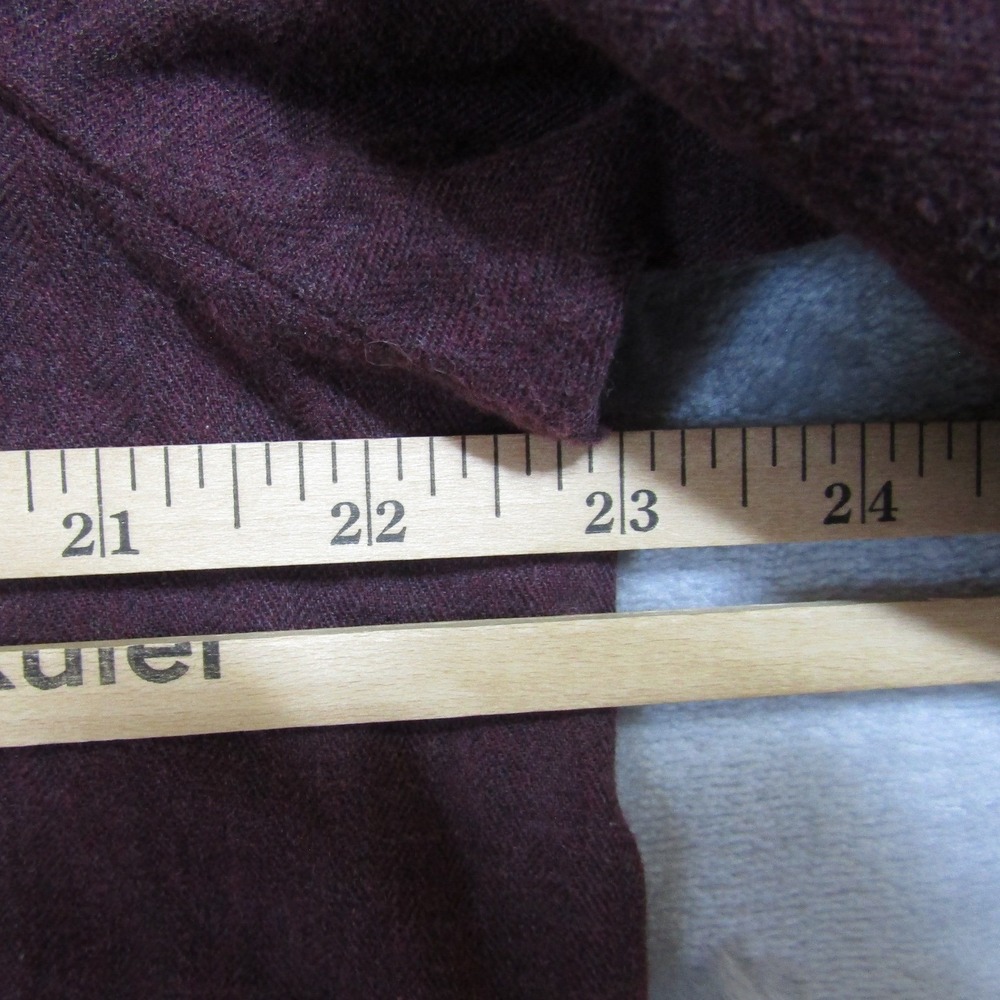 J. Jill Blouse Womens Large Burgundy Excellent Embroidered Beaded Linen Blend - Picture 11 of 13